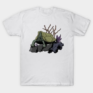 Ancient Turtle Skull Design T-Shirt